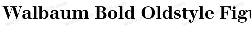 Walbaum Bold Oldstyle Figures字体转换
